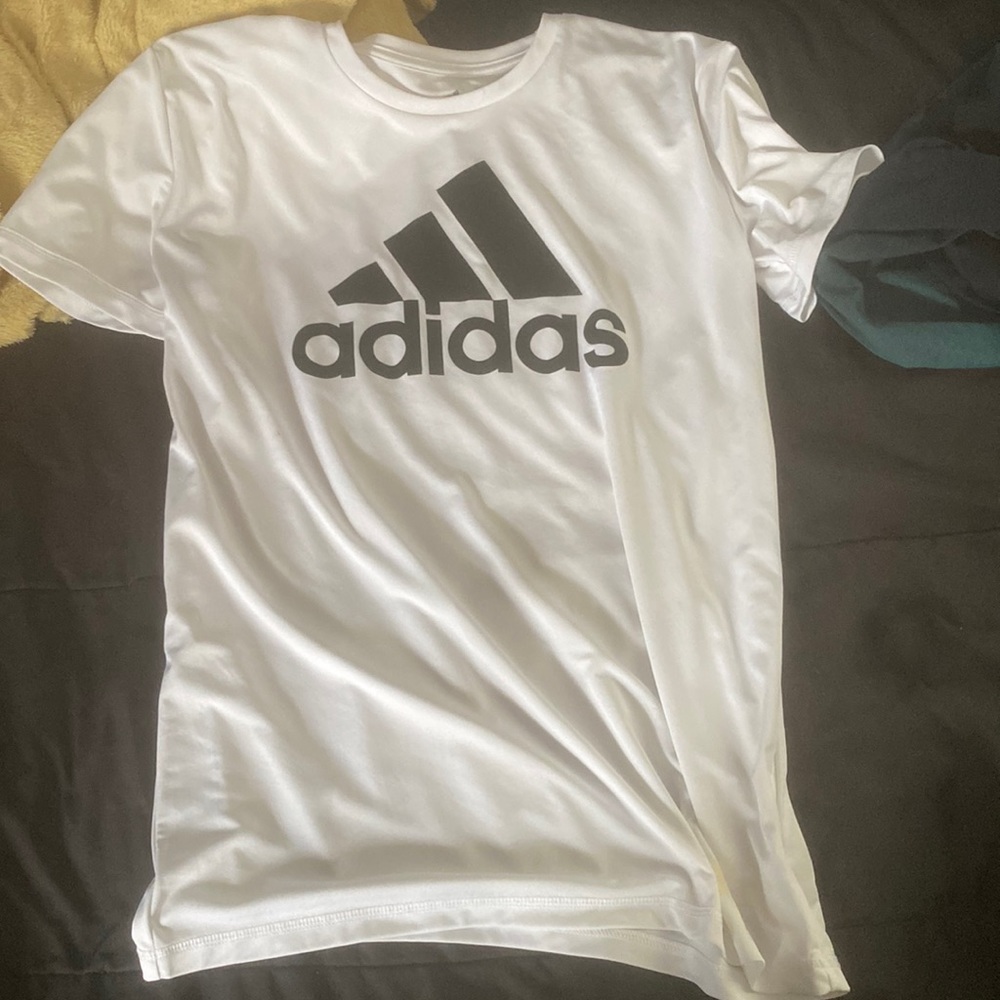 White and black boys XL adidas t-shirt